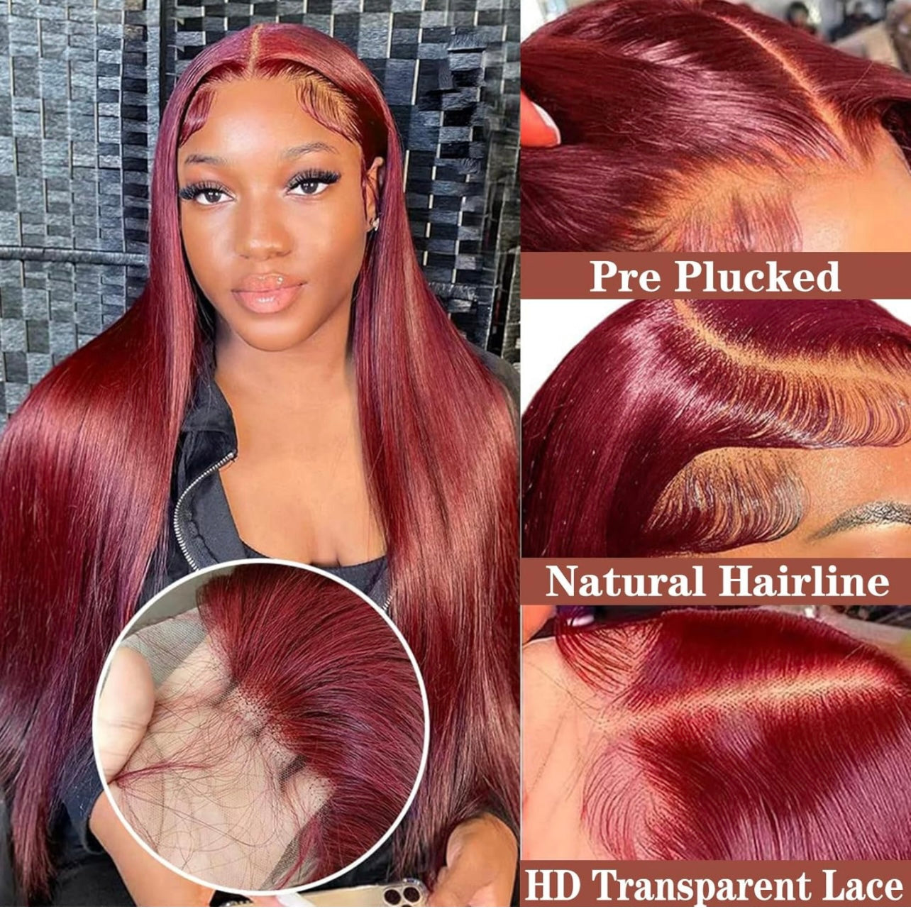 "Giving Hell" 30" Frontal Burgundy Wig