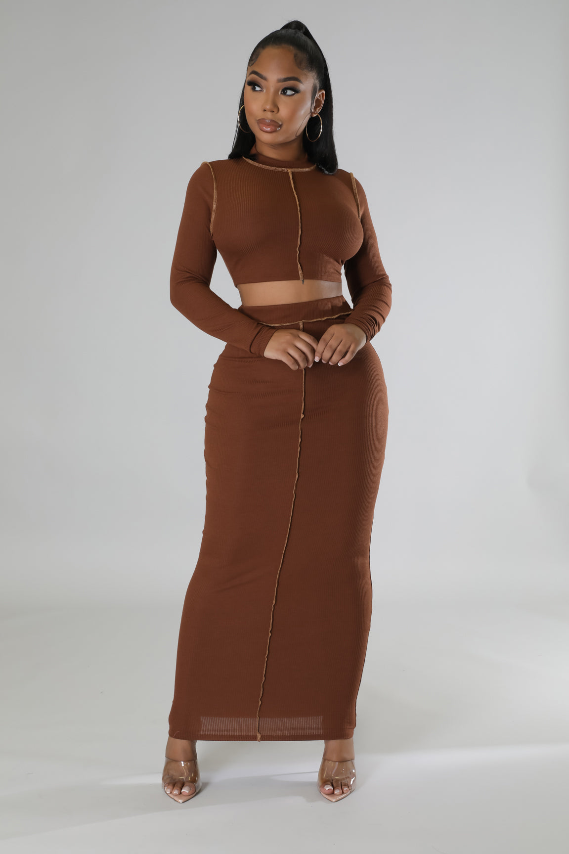 "Fall Baddie" Skirt Set